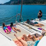 Two large sunbathing nets